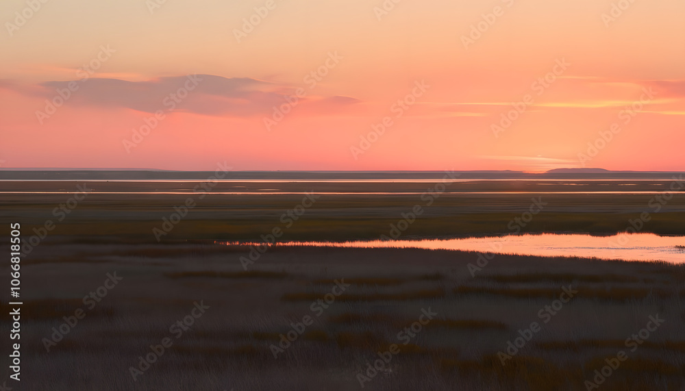 Sunset over Marshlands of Ribe Sunset over Marshlands of Ribe