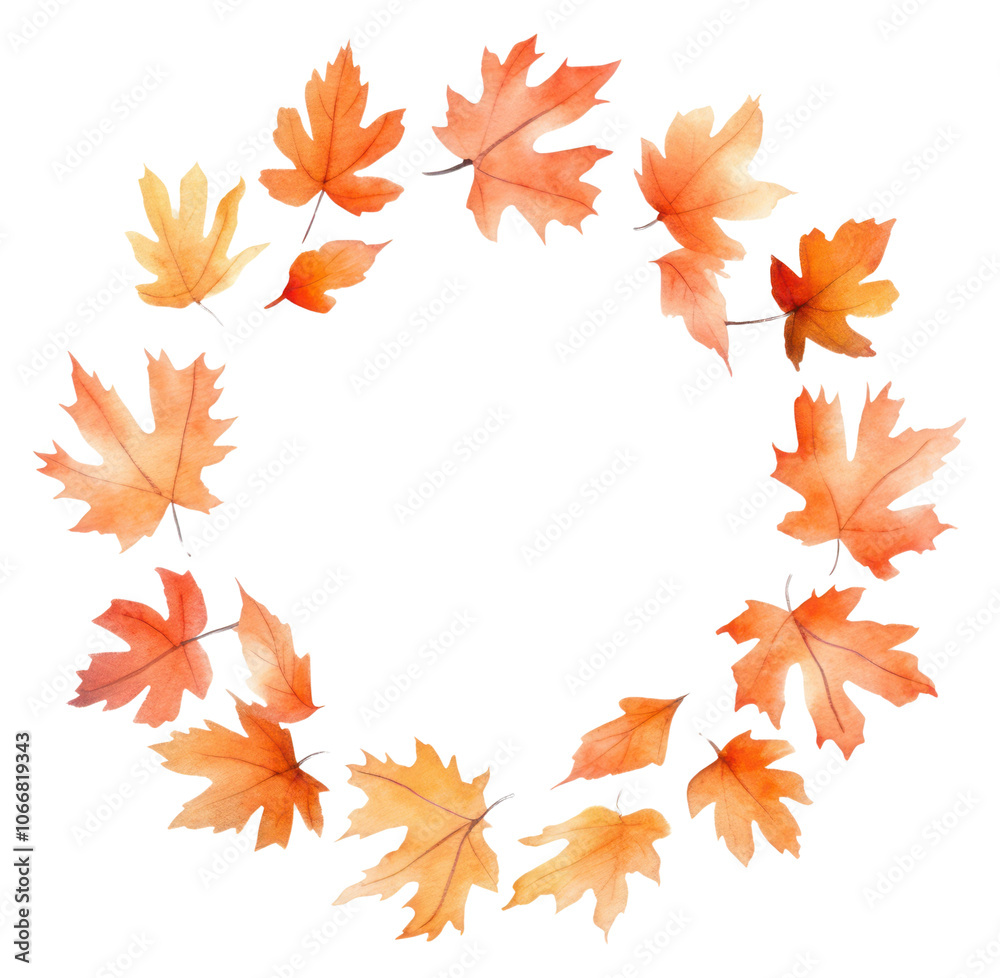 PNG Orange maple leaf circle border pattern plant tree. PNG Orange maple leaf circle border pattern plant tree.