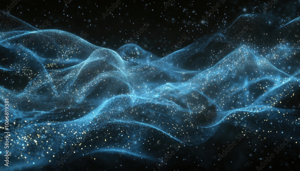 Blue Glitter Wave. Blue Glitter Wave.