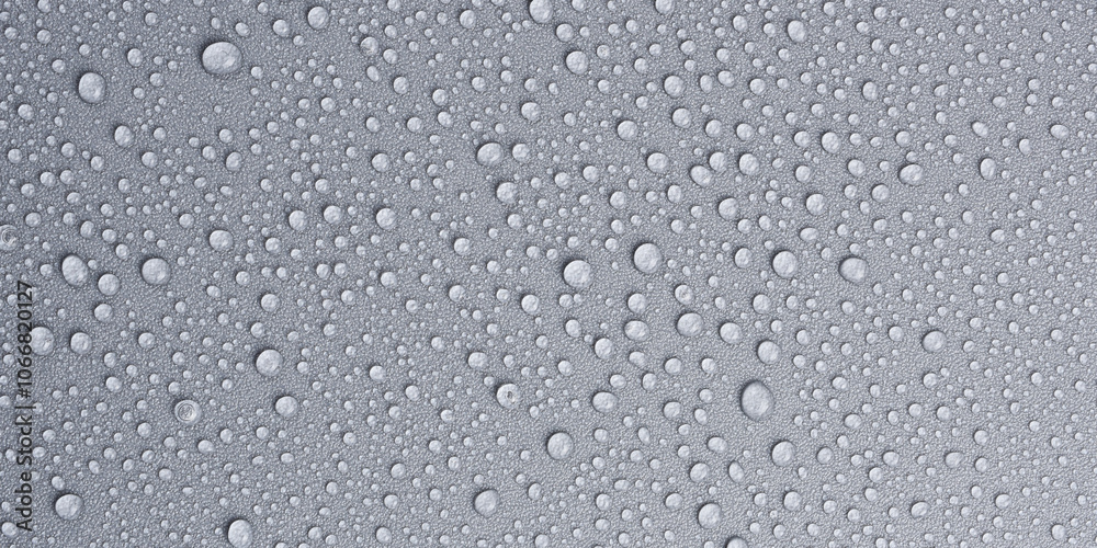 Textured gray background with clear water drops, background for design or text. Top view. Free space. Textured gray background with clear water drops, background for design or text. Top view. Free space.