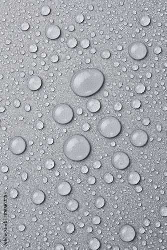 Wallpaper Mural Water drops on abstract gray background. Macro photo. Top view. Torontodigital.ca