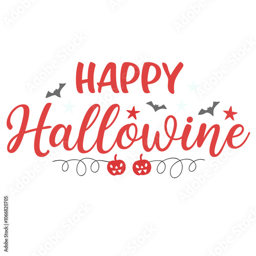 happy hallowine lettering photo