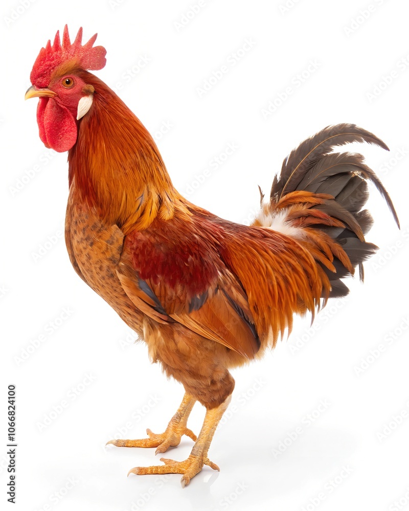 Fototapeta premium rooster isolated on white