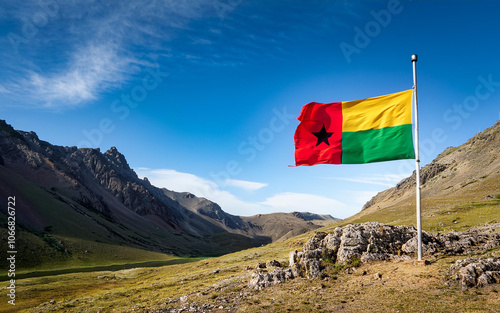 The flag of Guinea - Bissau photo