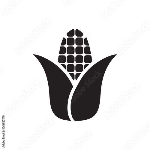 Simple corn vector icon illustration