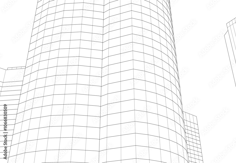 Fototapeta premium Architecture building. Design background vector illustration