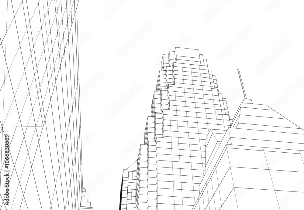 Fototapeta premium Architecture building. Design background vector illustration