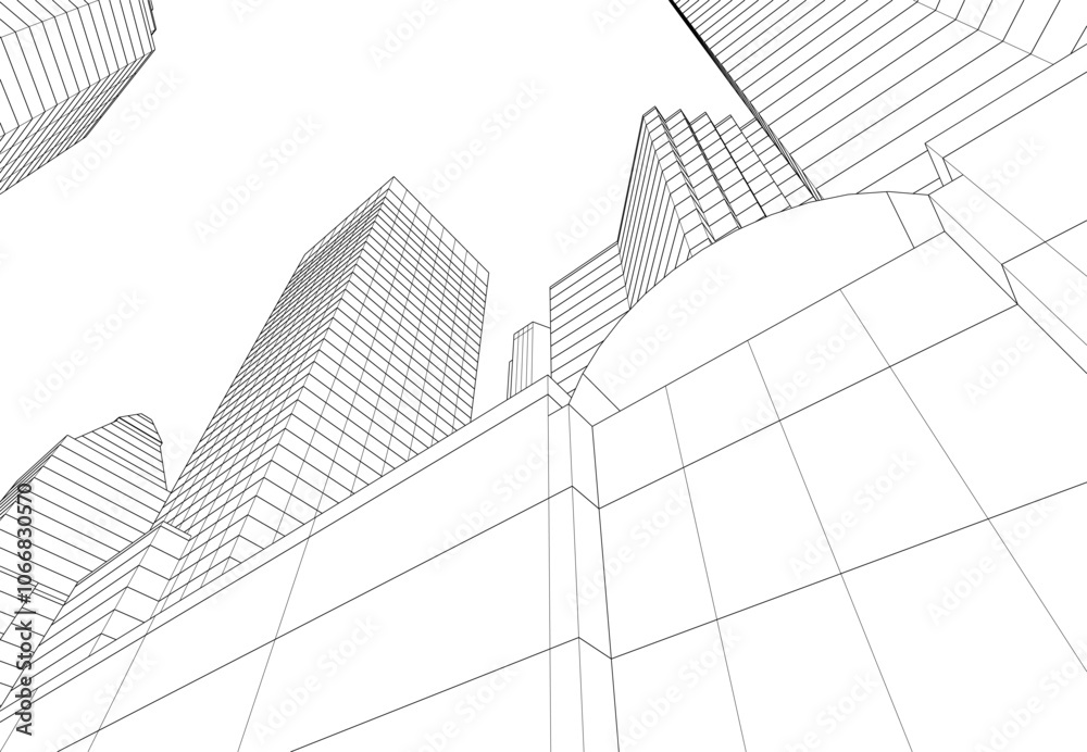 Fototapeta premium Architecture building. Design background vector illustration