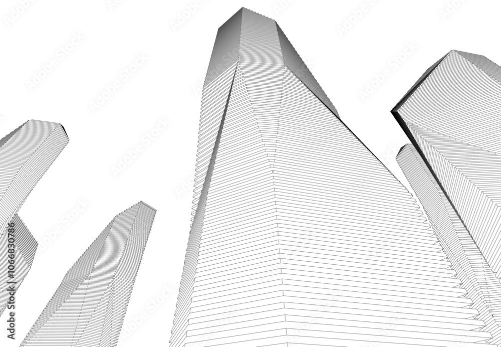 Fototapeta premium Architecture building. Design background vector illustration