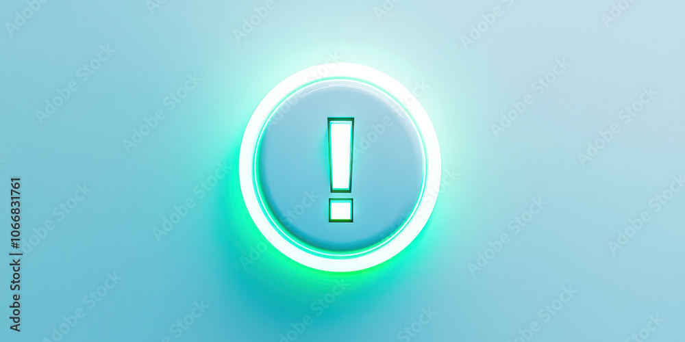 A neon blue circle with a question mark in the middle A neon blue circle with a question mark in the middle