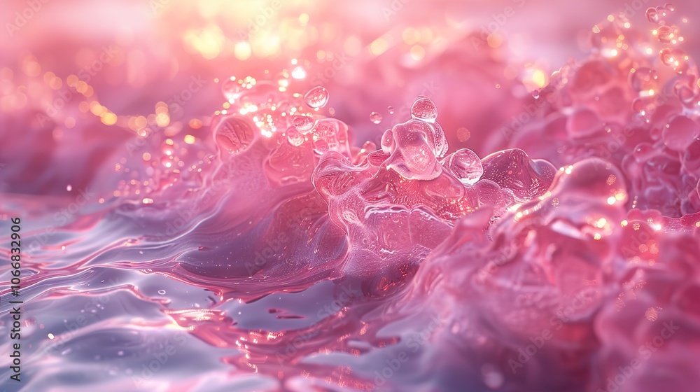 Pink Water Drops Abstract Photography Background Pink Water Drops Abstract Photography Background