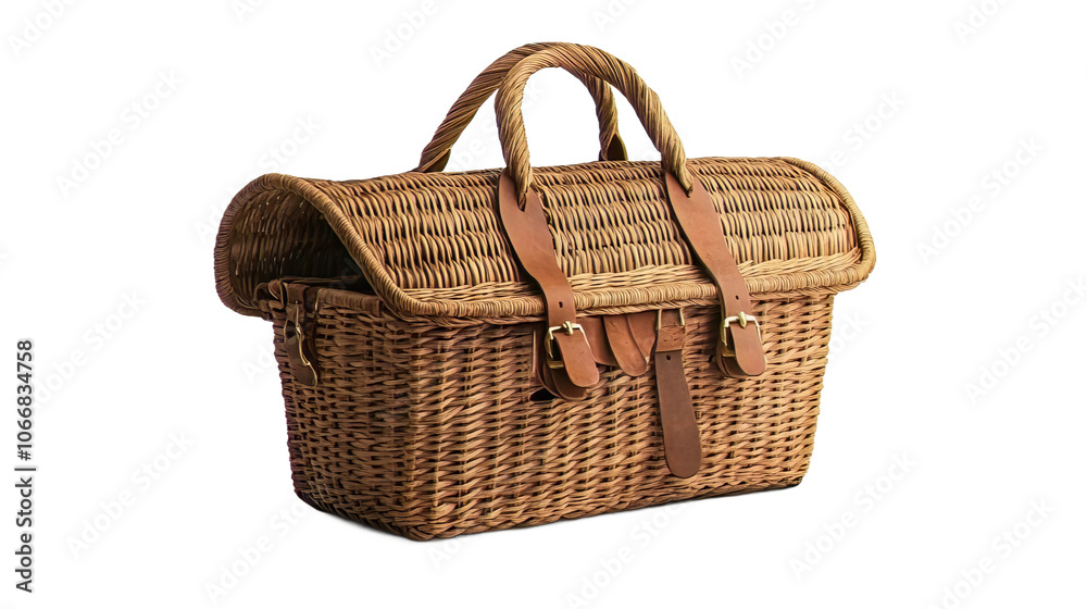 Picnic basket isolated on transparent background Picnic basket isolated on transparent background