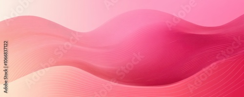 Pink and red gradient background with wavy abstract lines in a fluid and dynamic design