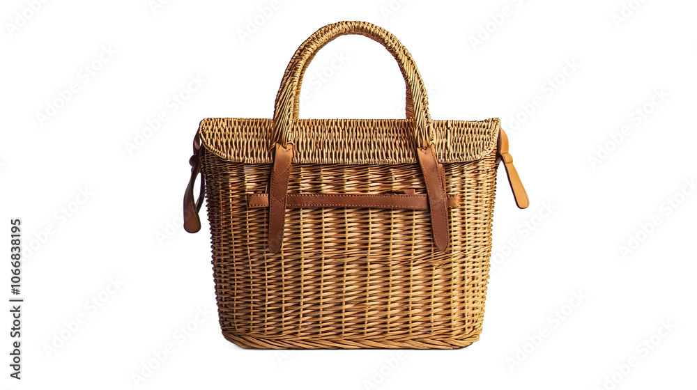 Picnic basket isolated on transparent background Picnic basket isolated on transparent background