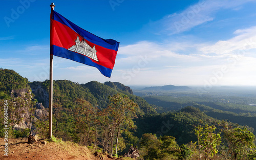 The flag of Cambodia