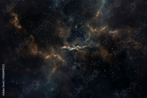 Stars twinkle brightly in dark, expansive sky