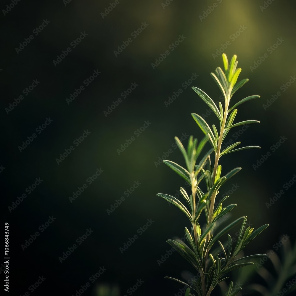 Fototapeta premium Fresh rosemary leaves macro