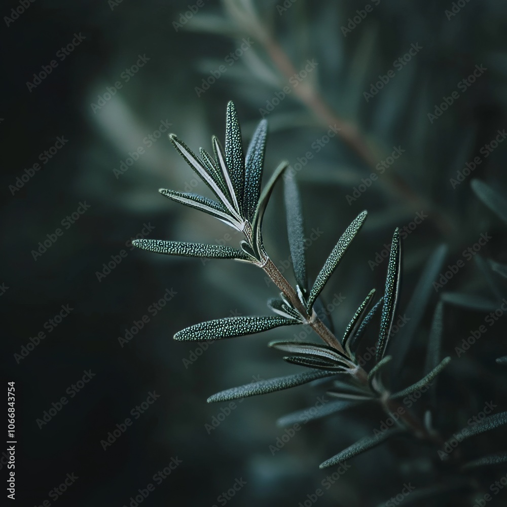 Fototapeta premium Rosemary plant macro