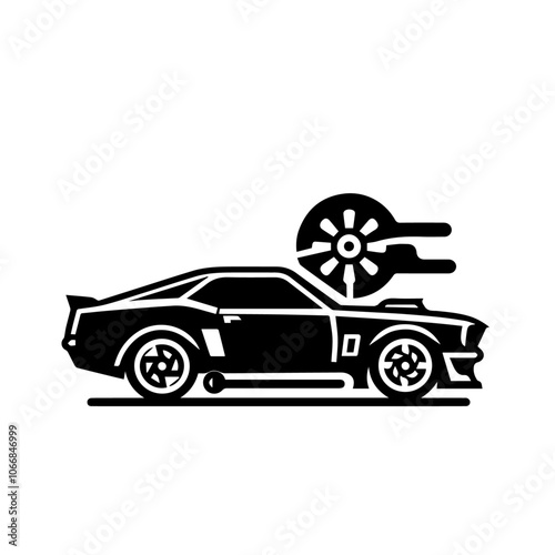 Sport Car Side Profile Vector - Sleek Modern Automotive Silhouette Illustration for Design Projects