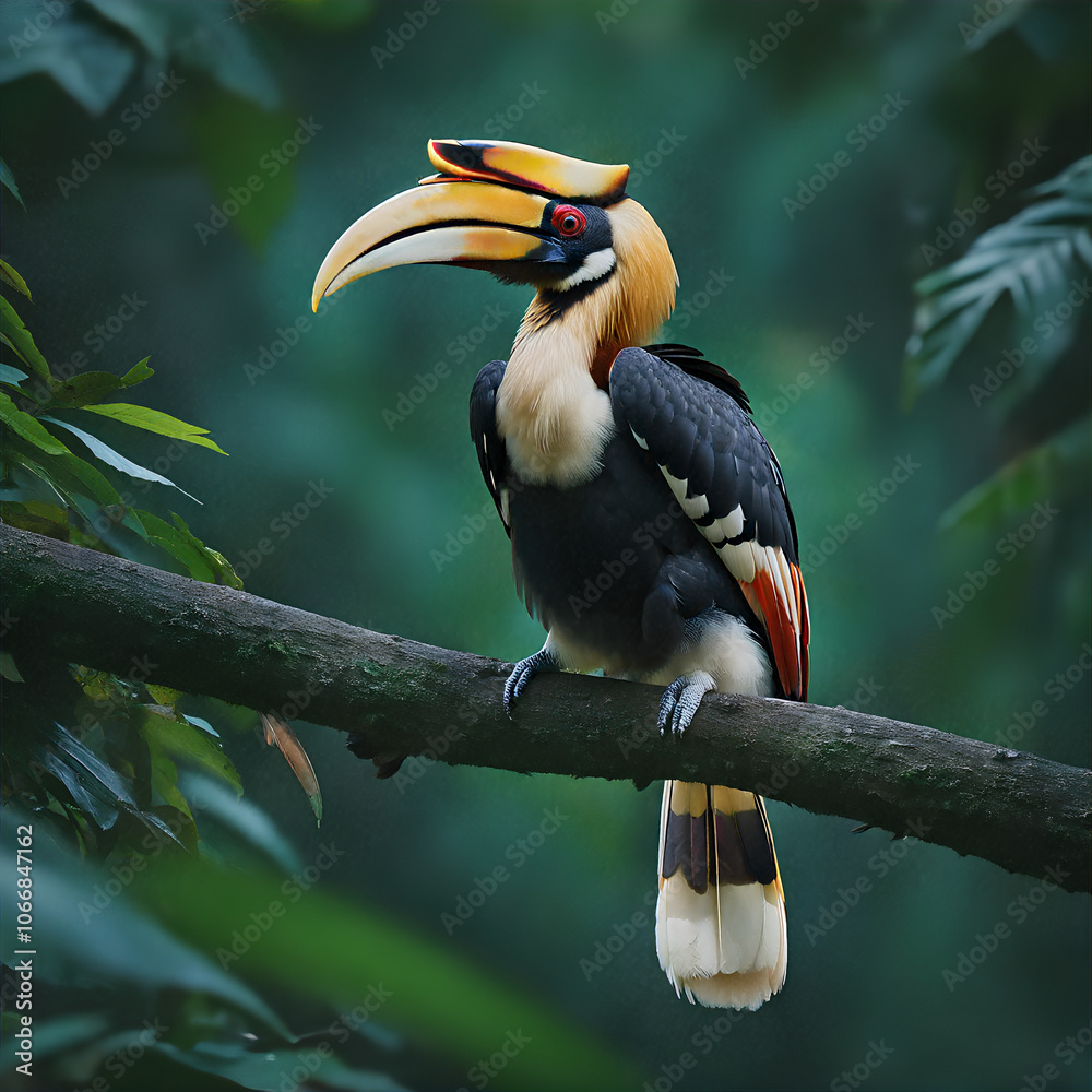 Rhinoceros Hornbill, Burung Rangkong Badak Khas Indonesia Rhinoceros Hornbill, Burung Rangkong Badak Khas Indonesia