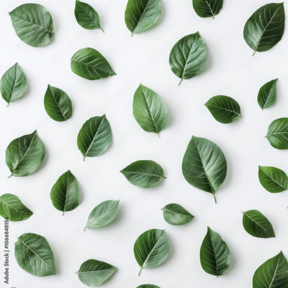 Leaves pattern on white. Leaves pattern on white.