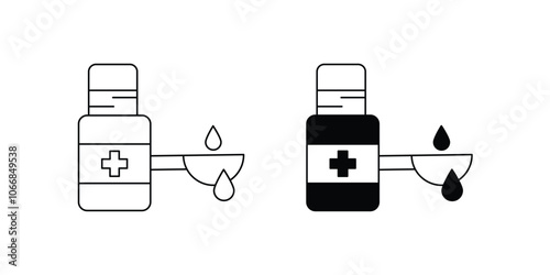 syrup set icon with white background vector stock illustration