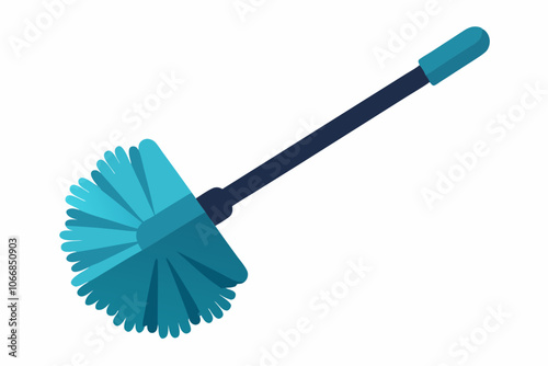 Beautiful clean tool, Plastic toilet brush on white