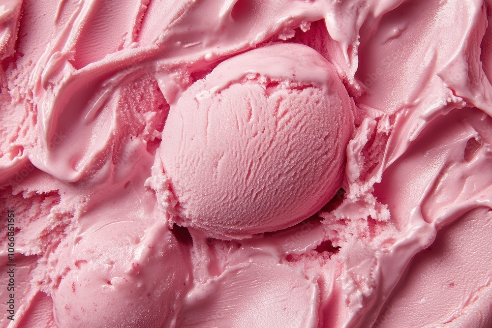 Close-up of pink ice cream. This photo can be used for food and drink websites, blogs, or social media. Close-up of pink ice cream. This photo can be used for food and drink websites, blogs, or social media.