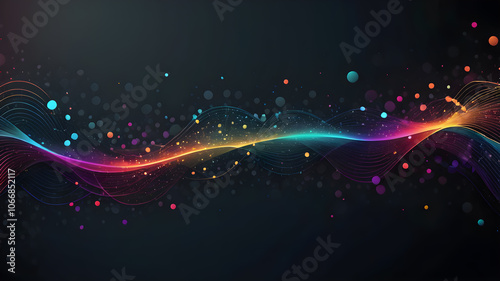 Teplate background with lights. Magic background with colorful lights. AI generated image, ai photo