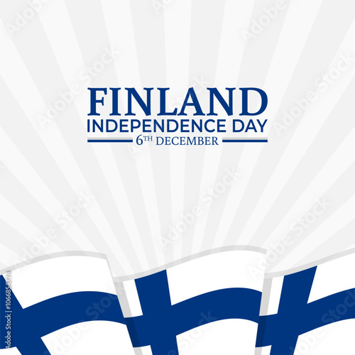 Vector illustration of Finland Independence Day social media template