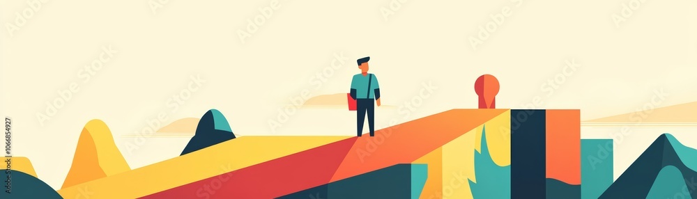 Successful program implementation, achieving objectives, flat design illustration Successful program implementation, achieving objectives, flat design illustration