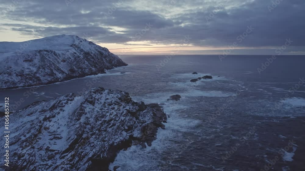 Northern Norway - Nordland scenic aerial views, sea and mountains Northern Norway - Nordland scenic aerial views, sea and mountains