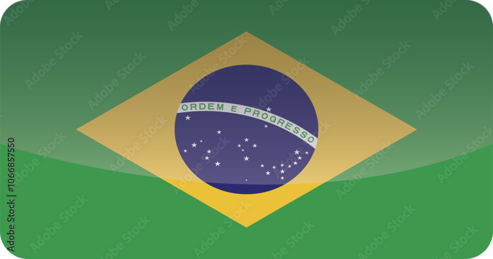 Fototapeta premium National flag of Brazil.Vector illustration