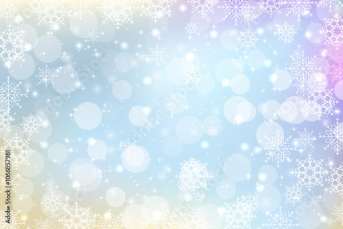 Colorful Christmas background with snowflakes. EPS 10