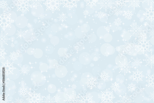 Light blue Christmas background with snowflakes. Christmas snowflake background. EPS 10