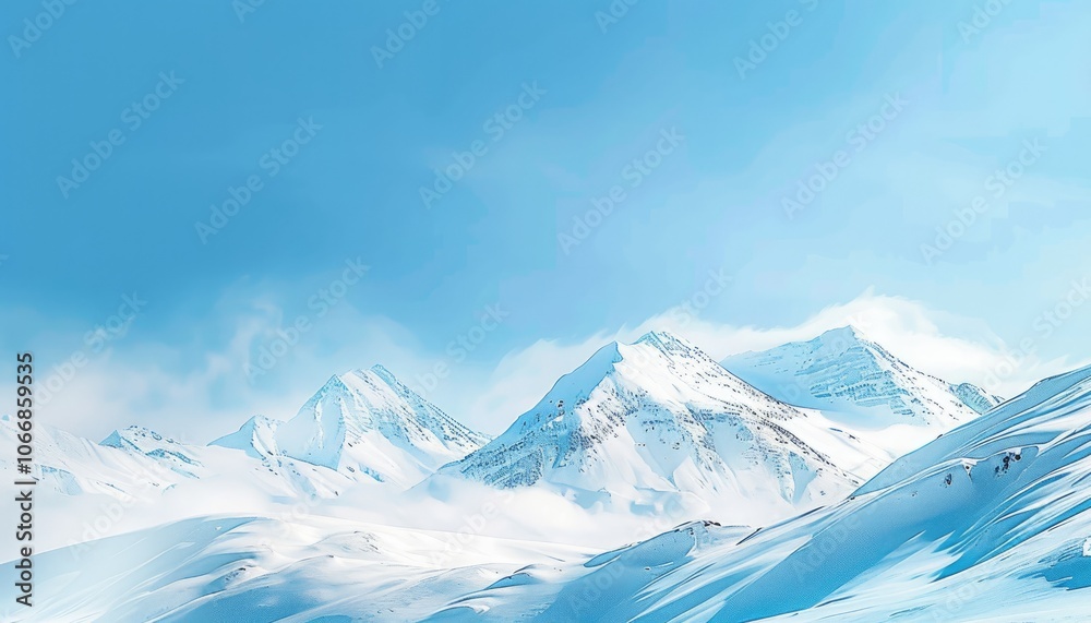 Snow-Capped Mountains under a Clear Blue Sky Snow-Capped Mountains under a Clear Blue Sky