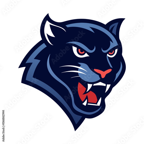 Panther Sports Mascot Logo.