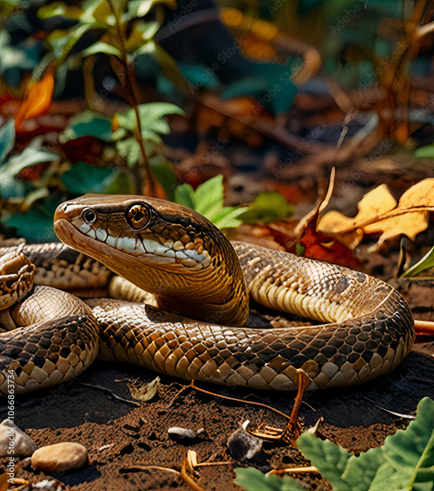 Obraz premium snake in a tree