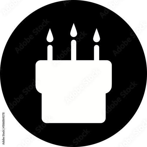 Happy birthday single vector icon