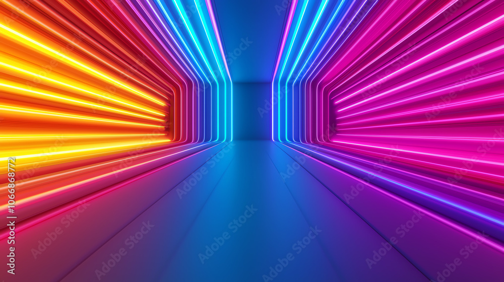 Kaleidoscopic light speed effect, colorful streaks racing toward a vanishing point, intense energy and depth, abstract sci-fi aesthetic, vibrant motion. Kaleidoscopic light speed effect, colorful streaks racing toward a vanishing point, intense energy and depth, abstract sci-fi aesthetic, vibrant motion.