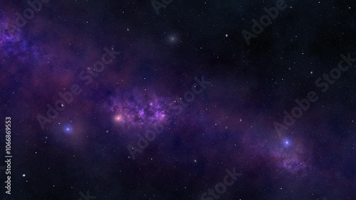 4k animation of Milky Way and falling meteors in a starry night sky.