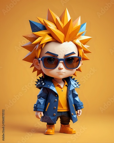 A stylish chibi character Ai-generated image