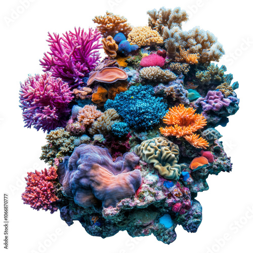 Fototapeta Naklejka Na Ścianę i Meble -  Colorful coral reef thriving underwater ecosystem