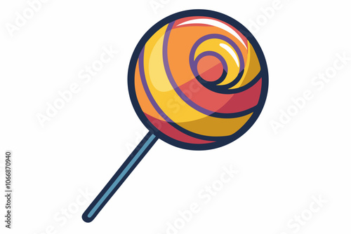  Beautiful Colorful Lollipop on a white background vector illustration photo