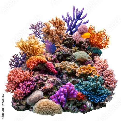 Fototapeta Naklejka Na Ścianę i Meble -  Diverse marine life in coral reef ecosystem