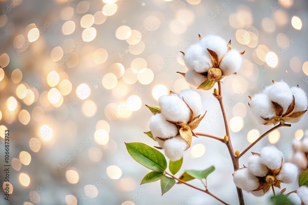 Elegant Bokeh Effect on Isolated Cotton Leaves Against a White Background for Nature, Textures, and Minimalist Aesthetic in Stock Photography Elegant Bokeh Effect on Isolated Cotton Leaves Against a White Background for Nature, Textures, and Minimalist Aesthetic in Stock Photography