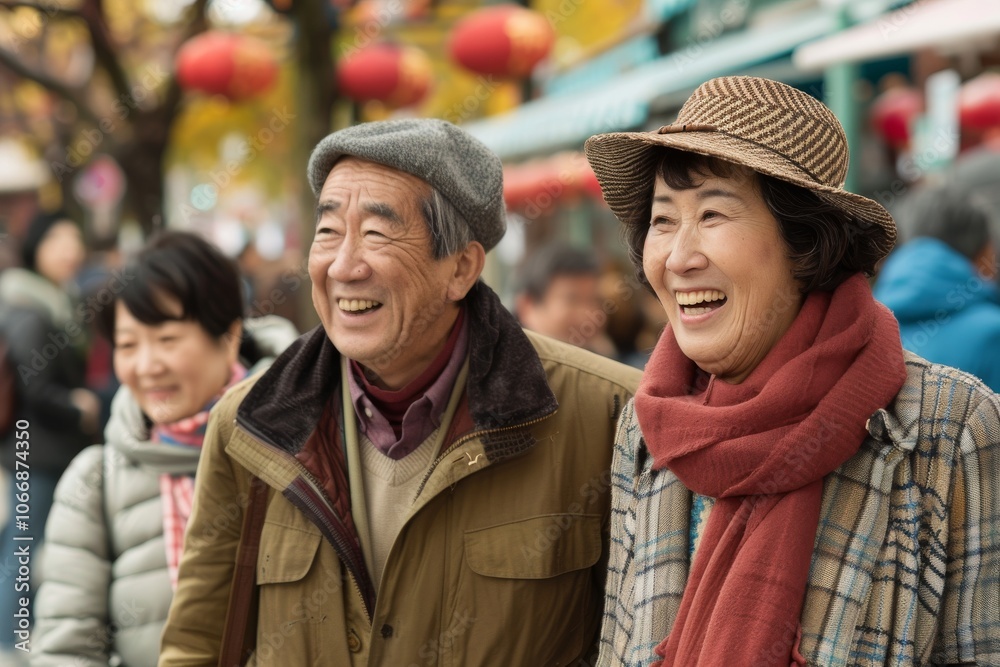 Old people in the street in Seoul, South Korea. Seoul is the capital and largest city of South Korea. Old people in the street in Seoul, South Korea. Seoul is the capital and largest city of South Korea.
