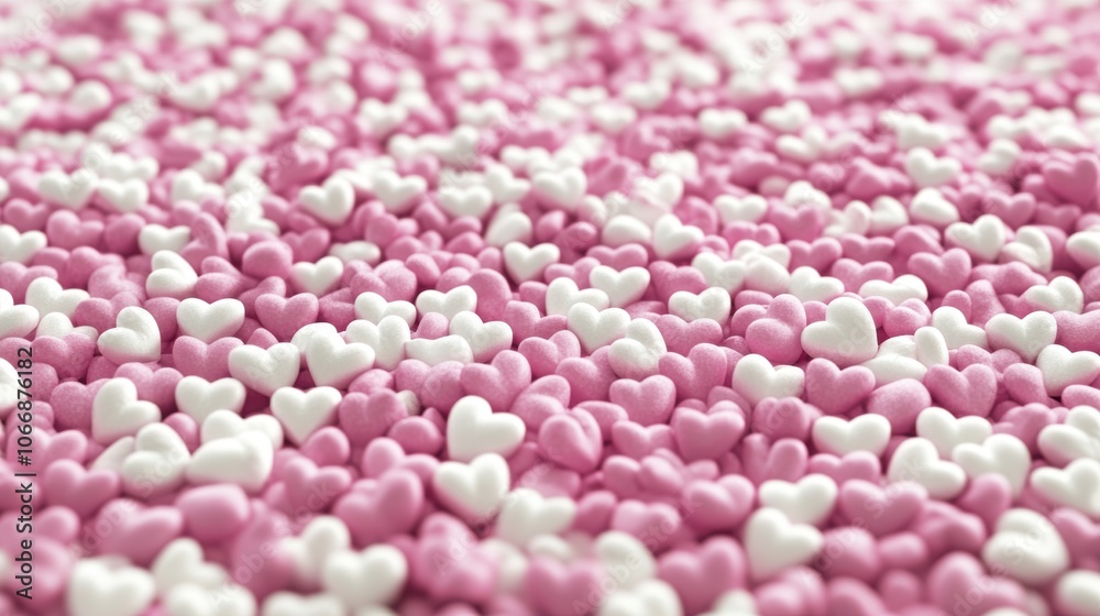 Obraz premium Pink and White Hearts.
