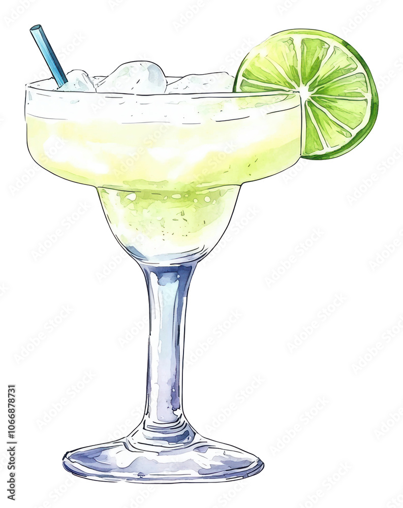 Indulge in refreshing summer vibes with a classic margarita cocktail recipe transparent background