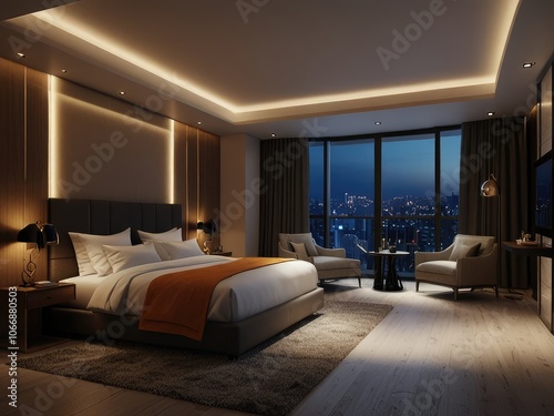 luxury hotel bedroom,interior of a bedroom,interior of a hotel room,luxury comfortable bedroom,hotel room interior